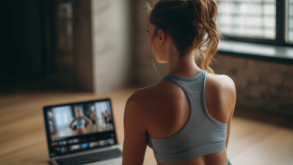 Tunepunk woman working out of a laptop viewed from behind. the 0f9af39c fcfc 43df b6fc 845722332833.jpg