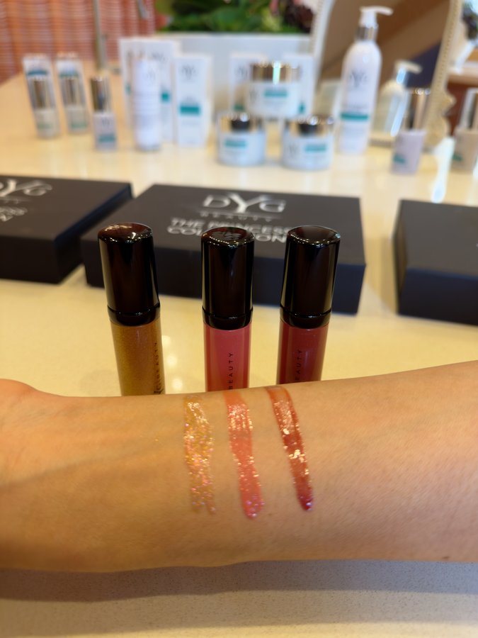The Princess Collection gloss shade swatches